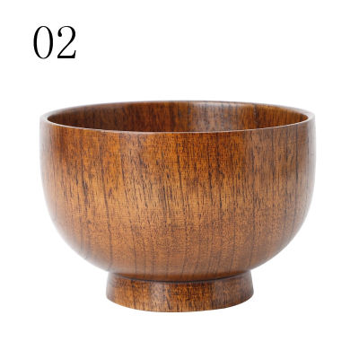 Kitchen Utensil Tableware Natural Jujube Wooden Rice Soup Bowl Food Containter