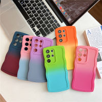 เคสโทรศัพท์ซิลิโคนนิ่มหยิกไล่ระดับสีสำหรับ Samsung กาแลคซี S23 S22พิเศษ S22บวกกับอุปกรณ์ป้องกันกล้องลายลูกกวาดฝาครอบกันกระแทกสำหรับ Samsung S21 S20 S21เป็นพิเศษ S20บวกกับ S20 FE