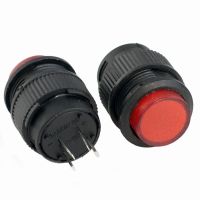 ปุ่มกด R16-503เปิด-ปิด4PIN R16-503 SPST N/o ไม่มีสวิตช์ไฟ Led สีแดง10A 12V