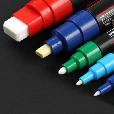 5ชิ้นเซ็ต Uni โปสเตอร์ MARKER ปากกาผสมสีปากกา5ขนาด PC-1M3M8K17K ภาพวาด POP ที่อยู่ขั้นสูงปากกา stationerr