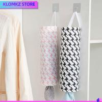 KLOMKZ 2pcs มีห่วงแขวน ที่วางถุงพลาสติก ล้างทำความสะอาดได้ ผ้าผ้าทอ เครื่องจ่ายถุงขยะ ใหญ่มากๆ ชมพู/ดำ ที่วางถุงของชำ บ้านในบ้าน