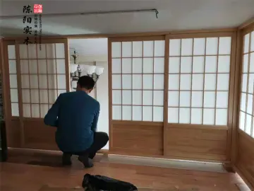 Japanese Shoji Paper and Solid Wood Sliding Door - China Shoji Sliding  Door, Partition Door
