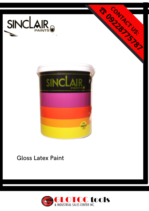 SINCLAIR GLOSS LATEX PAINT (4L) GLOSS LATEX WHITE Lazada PH