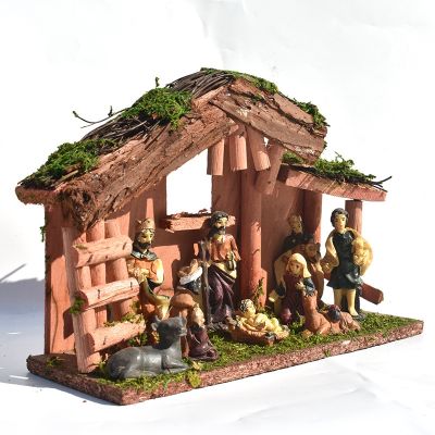 Nativity Manger House Characters Have Faith Home Decoration Resin Crafts Home Decoration Holiday Decoration