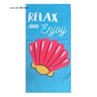 ❀☾ Sea Shell Printed Cotton Beach Bath Towel Swimming Towel Water Absorbing Portable Customized Soft Polyester Pool Blanket