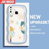 เคส JIUMOO สำหรับ Infinix Smart 4เคส X653 4C แฟชั่นลายดอกไม้ดีไซน์ใหม่สีสันสดใสขอบครีมเคสมือถือกันกระแทกแบบใสนิ่มเคสโปร่งใสลายกล้องถ่ายรูปสร้างสรรค์เรียบง่ายอ่อนโยนป้องกัน