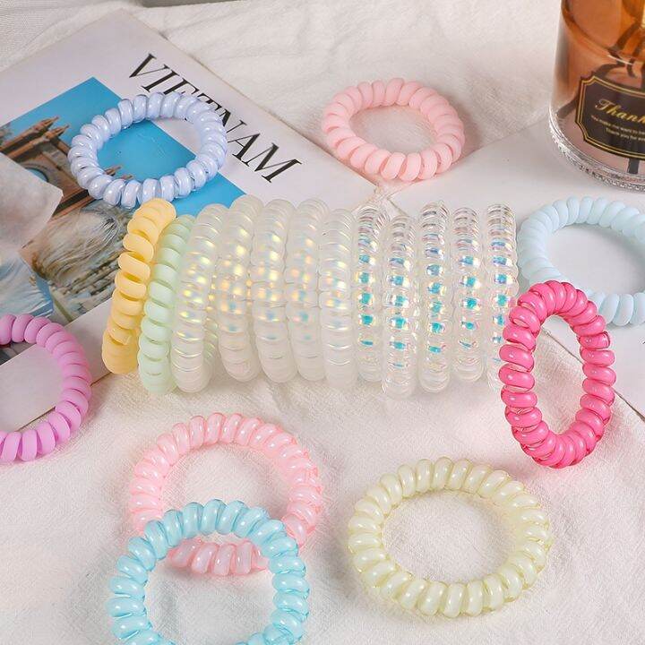 hot-cw-5pcs-set-new-fashion-matt-colorful-wire-elastic-hair-band-frosted-cord-rubber-tie-accessories