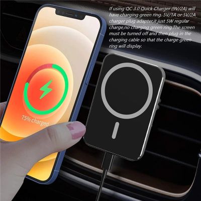 15W Magnetic Car Wireless Charger for macsafe iPhone 14 13 12 pro max mini Air Vent Car Phone Holder Stand Fast Car Charging