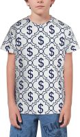 Dollar Signs Pattern T- Shirt Short Novelty for Boys and Girl