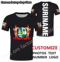 เสื้อยืด SURINAME Diy ฟรีชื่อที่กำหนดเองหมายเลขผู้ชาย/ผู้หญิงหน้าโจ๊กเกอร์แฟชั่นหลวม O คอเสื้อผ้าฤดูร้อนผู้ชาย ��S