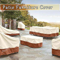 Heavy Duty Outdoor Furniture Cover with Handles and Durable Hem Cord Waterproof UV Resistant Fabric Table and Chair Sofa Covers