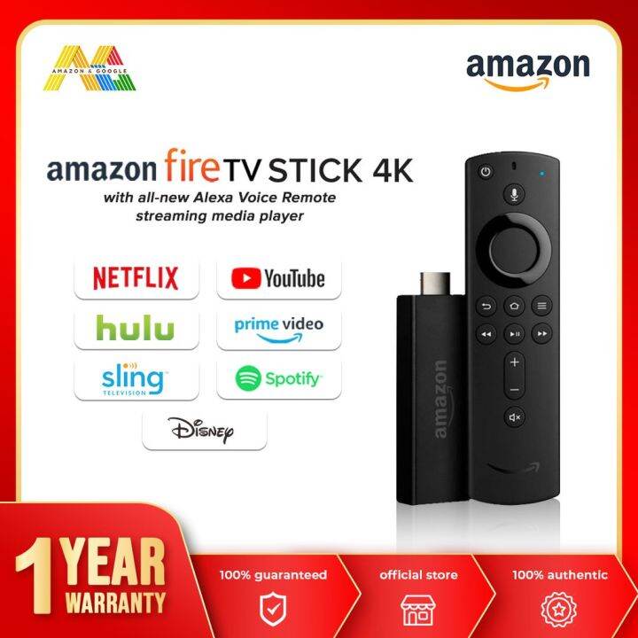 Amazon Fire Tv Stick 4k With All-new Alexa Voice Remote, Streaming 