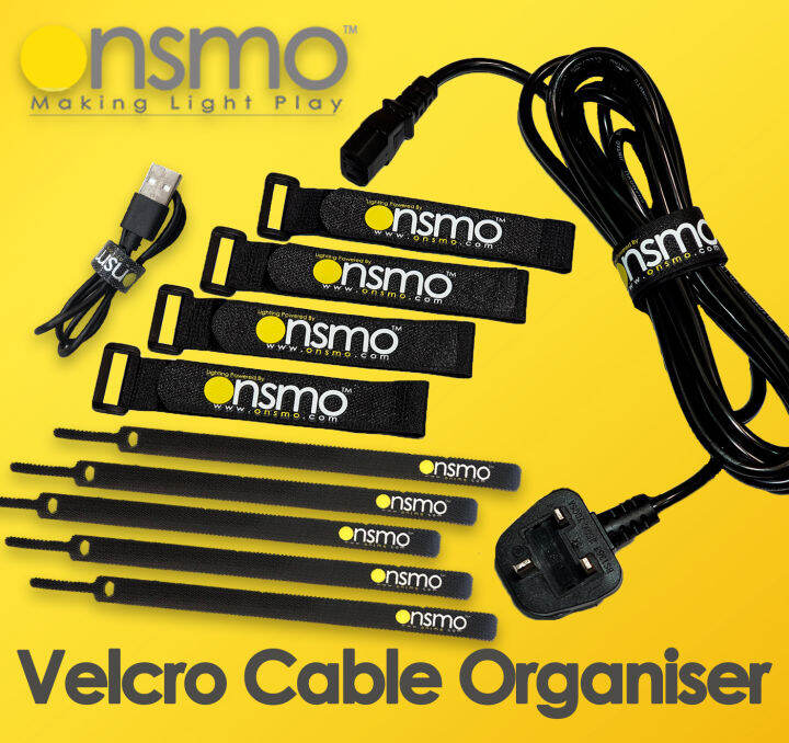 Onsmo Velcro Cable Organizer for power cable adapter, headphones