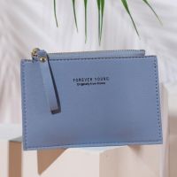 PU Zipper Wallet Cash ID Card Credit Card Holder Ladies Solid Mini Card Case Men Business Name Card Holder Card Holders