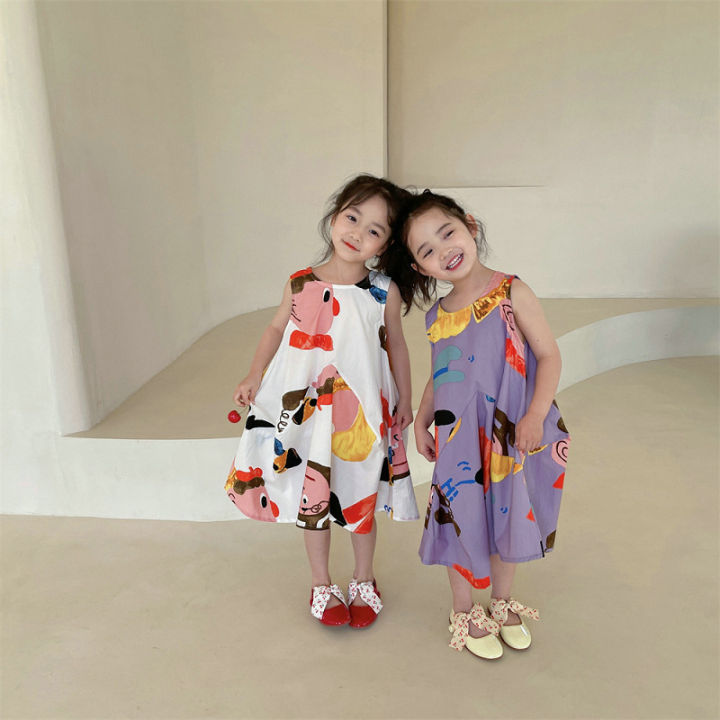 Mẫu váy suông họa tiết cực xinh cho bé gái [hàng Quảng Châu ...