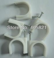 ☊∈☒ 20MM Circle Path PE Circle cable clips/ cable nail/ wire clips Free shipping 200PCS/bag