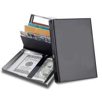 COD KKW MALL 2021 RFID Credit Card Holder Protector Stainless Steel Money Clip Wallets Business Card Holder for Men Women