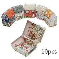 10pcs Metal Box Empty Tin Storage Box Tinplate Dream House Tin Metal Container Small Organizer Kids Gift free shipping items