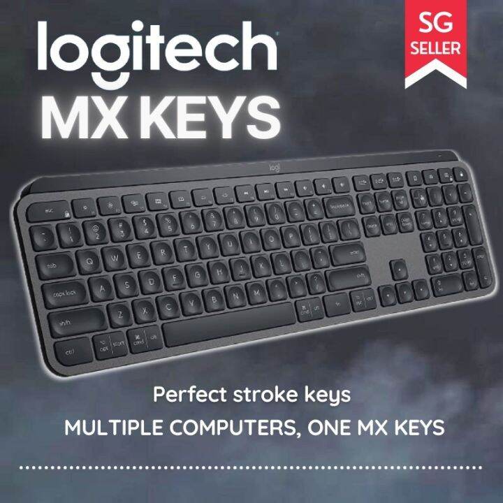 Logitech MX Keys Advanced Wireless Illuminated Keyboard Tactile ...