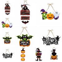 ฮาโลวีน halloween accessories YDIJEJ ที่แขวนแขวน จี้ค้างคาวฮาโลวีน กระดาษสำหรับตกแต่ง พร้อมเชือกด้วย โครงกระดูกประตูแขวน ที่น่ากลัว กันน้ำกันน้ำได้ ฟักทองกระดาษแขวน บาร์บาร์บาร์