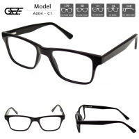 ?กรอบแว่นตา GEZE รุ่น A004-C1 เต็มกรอบสีดำเงา Vintage น้ำหนักเบา ใส่สบาย (บริการตัดเลนส์สายตาราคาถูก)