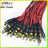 VHGG 5pcs 5.5x2.1mm 12V Full-Copper Wire Socket Jack DC Power Pigtail Plug Connector Adapter Cable