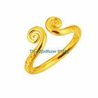 bdfszer 012A Genuine Vietnamese sand gold ring for womens flower gem simulation golden yellow live mouth