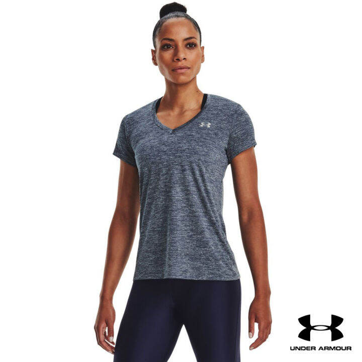 under-armour-ua-womens-tech-twist-v-neck-อันเดอร์-อาร์เมอร์-เสื้อออกกำลังกาย-สำหรับผู้หญิง