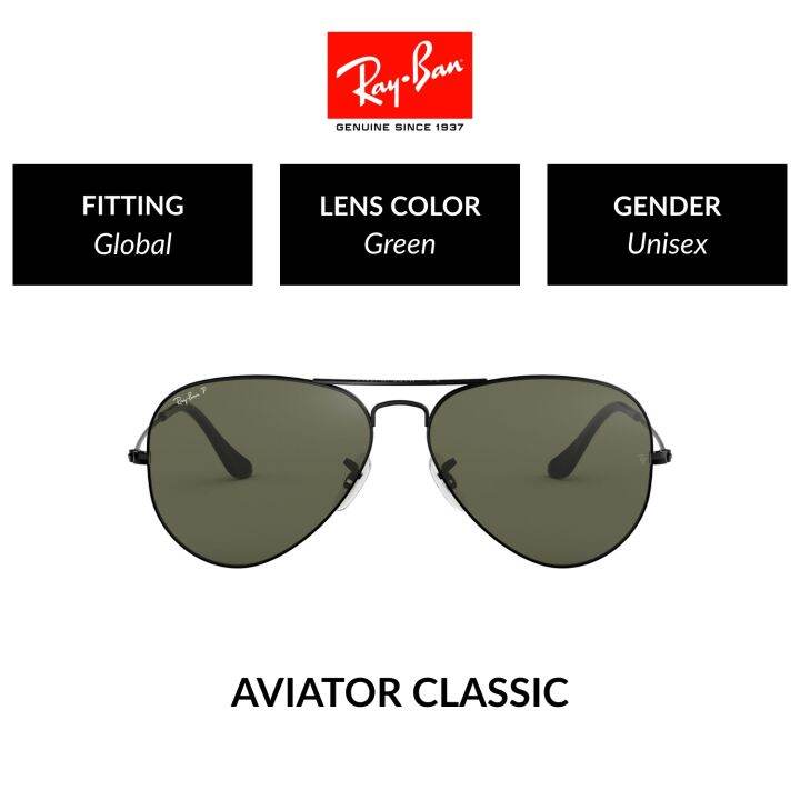 rb3025 aviator large metal polarized