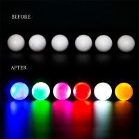 Red Golf High Elastic Three-layer Ball Luminous Ball Green Golf Toys Strong Resistance Golf Stuff Glowing Ball White Ball Lamp