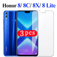 3Pcs tempered glass for honor 8 8A pro lite 8S 8C 8X max phone screen protector protective film smartphone on the glass