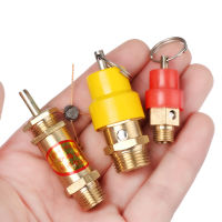 【YY】Safety Valve Spring Type Vent Exhaust Valves Thread Connector Pressure Tube Air Compressor RedYellow Hat ss Pneumatic Parts