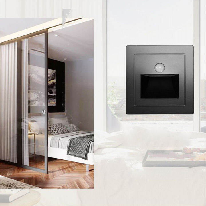 1ชิ้น-led-ปิดภาคเรียนผนังเชิงเทียนโคมไฟเซ็นเซอร์-pir-บันไดแสงขั้นตอนโคมไฟ-ac-180-240โวลต์4สีทางเดินเคลื่อนไหวเหนี่ยวนำโคมไฟติดผนังบันไดกรณีแสง