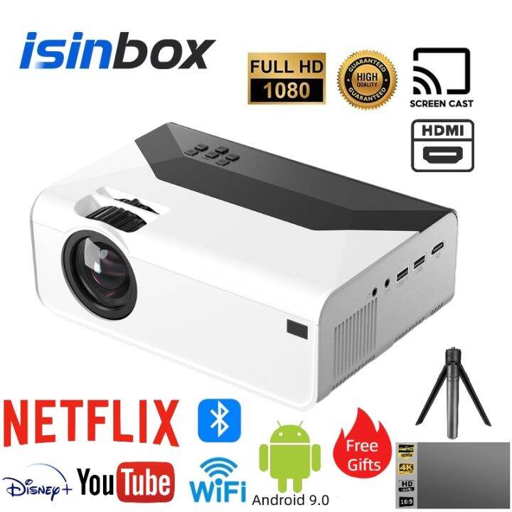 isinbox G08 Android Bluetooth Projector WiFi 1080 HD Projector Phone