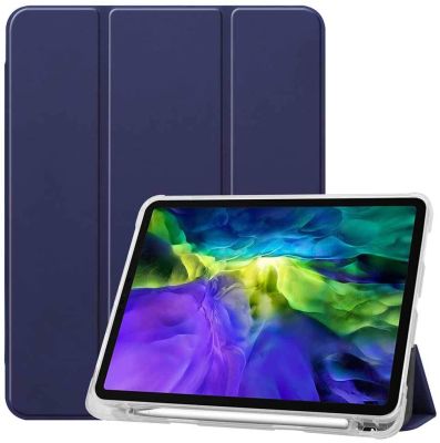 เคสอัจฉริยะสำหรับ iPad Pro 11 2020 &amp; 2018 พร้อม [Auto SLEEP/Wake][ที่ใส่ดินสอ] [รองรับ Apple ดินสอ 2 การชาร์จ] [ป้องกันหน้าจอ] TPU ใสปกหลัง