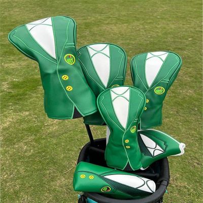 ♞♛❣ New Golf Club Headcovers For Driver Fairway Putter Hybrid 135UT Universal Embroidery Anti-slip Waterproof Green Jacket Protector