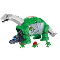 Mechanical Dinosaur Model Brachiosaurus Storage Car Toy with 6 Sound Effects Kids Dinosaur Toys Truck Carrier Truck