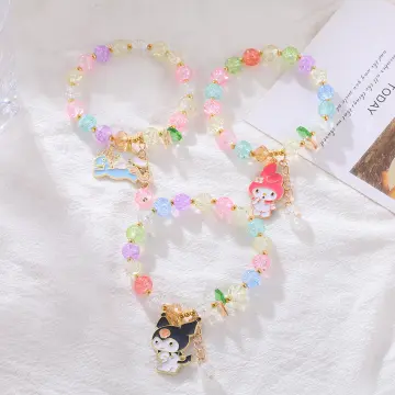 Pretty Sanrio Cinnamoroll Kuromi Bracelet Fashion Ins Female Ornaments Cute  Design Girl Student Jewelry Best Friend Holiday Gift