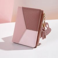 Dompet Wanita Kulit PU Dompet Wanita Terbuat dari Kulit Dompet Wanita Tempat Kartu Lipat Portabel Dompet Koin Wanita