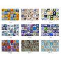 [COD] ET203-211 Cross-border retro flower tile stickers home decoration self-adhesive waterproof wall pieces