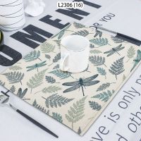 ☍ 1 Pcs Floral Pattern Small Insect Printed Napkin Cloth Home Decoration Table Mat Cloth Tea Towel Coaster 42x32 Servilletas Tela