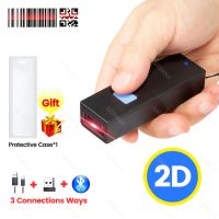 บลูทูธขนาดเล็กเครื่องสแกนบาร์โค้ดไร้สายบลูทูธ2.4G 2D 1D CCD QR PDF417เครื่องอ่านบาร์โค้ดสำหรับการชำระเงินมือถือแท็บเล็ต Ipad J136