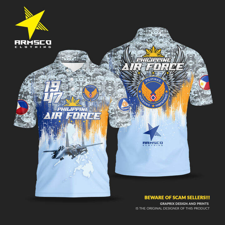 Philippine Air Force ArmsCo V1 Tactical Polo Shirt Full Sublimation ...