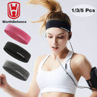 Worthdefence Sweatband กีฬายิมแข็งแรงคาดศีรษะลื่นผู้หญิงผู้ชายระบายอากาศบาสเกตบอลออกกำลังกายโยคะวอลเลย์บอลผมวง