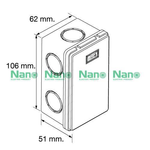 nano-กล่องพักสาย-กล่องต่อท่อ-กล่องกันน้ำ-สี่เหลี่ยมนาโน-ขนาด-2x4-และ-4x4-รุ่น-nano-24-nano-44-สีขาว-สีดำ-สีเหลือง