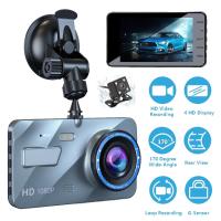 กล้องติดรถยนต์ รุ่นใหม่ล่าสุด Full HD 1080P Car Camera หน้า-หลัง WDR+HRD หน้าจอใหญ่ 4.0 เมนูภาษาไทย