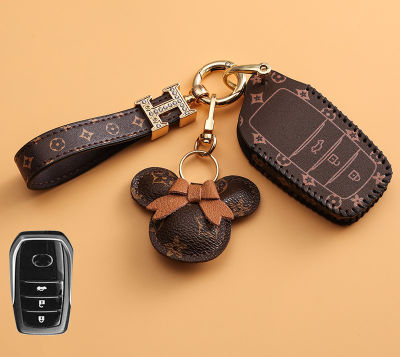 (Spot) สำหรับ Toyota Vios 2014-2019 3ปุ่ม Keyless Remote Car Key Leather Key Cover Case