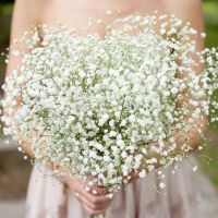 20cm White Gypsophila Artificial Flowers Wedding Bridal Bouquet Decoration Floral Arrangement Plastic Babies Breath Fake Flower Artificial Flowers  Pl