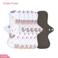 Mora Mona Reusable Menstrual Pads Washable Panty Liners Bamboo Charcoal Napkin Sanitary Napkins For Women 5 Pcs