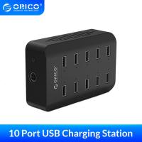 2021ORICO 10 Ports Desktop Charging Station for Mobile Phone 5V2.4A*10 Ports Charger Adapter for Phone Tablet